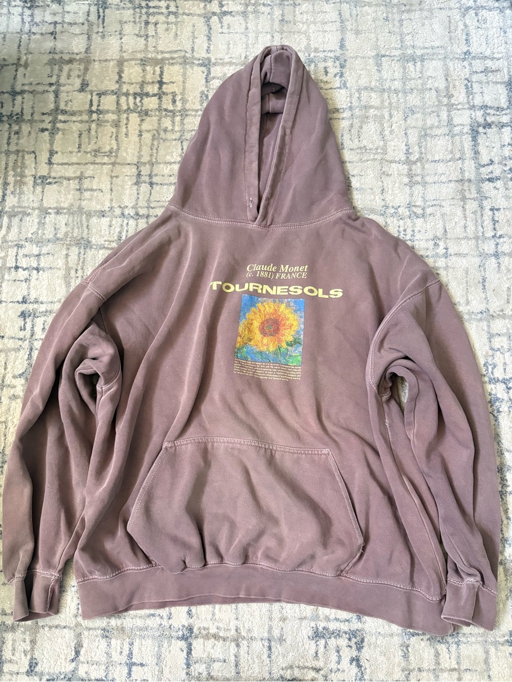 Brown Sunflower Graphic Hoodie